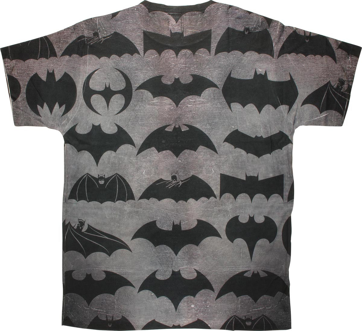Batman 75 Years Logos Two Side Sublimated T Shirt Sheer