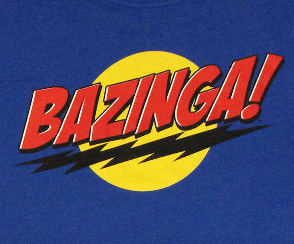 Big Bang Theory Bazinga Blue Caped T Shirt