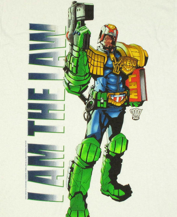 Judge Dredd I Am Law White T Shirt
