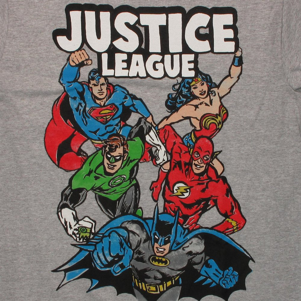 Justice League Drawn Color T Shirt