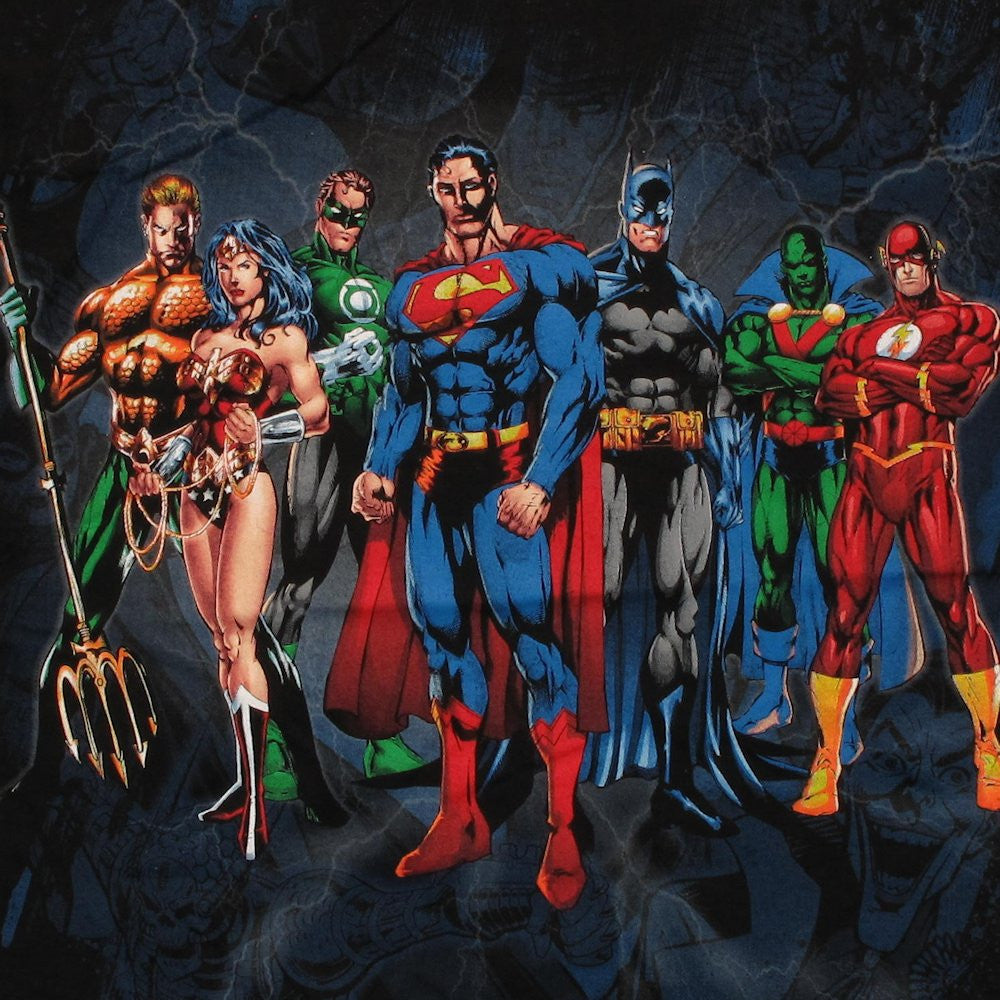 Justice League Original Lineup T Shirt Sheer