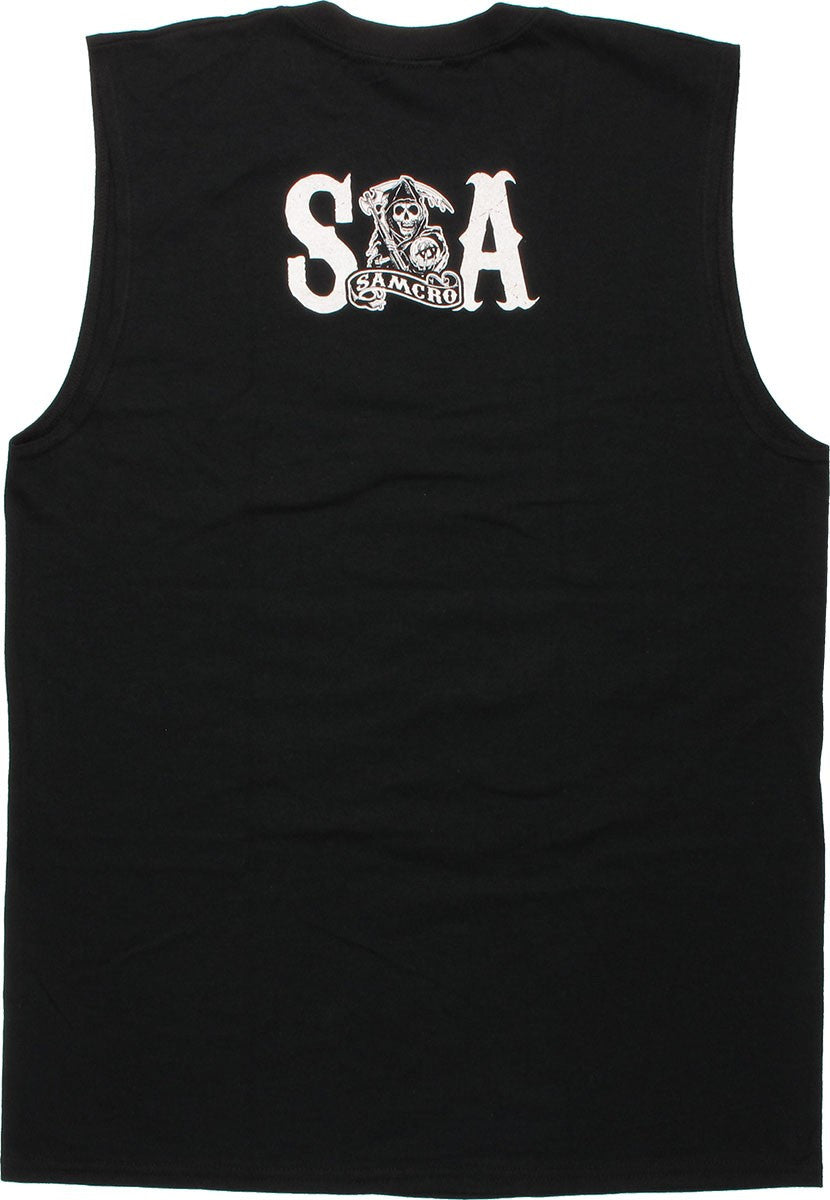 Sons of Anarchy AK Cross Skull Muscle T-Shirt