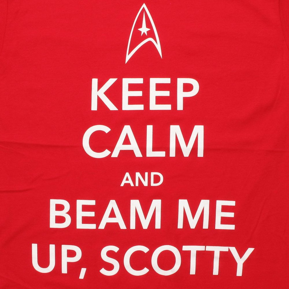 Star Trek Keep Calm Beam Me Up T Shirt Sheer