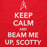 Star Trek Keep Calm Beam Me Up T Shirt Sheer
