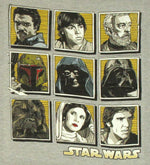 Star Wars Shaded Face Grid T Shirt Sheer