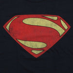 Superman Man of Steel Vintage Logo T Shirt Sheer