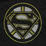 Superman Team Black White Yellow T Shirt Sheer