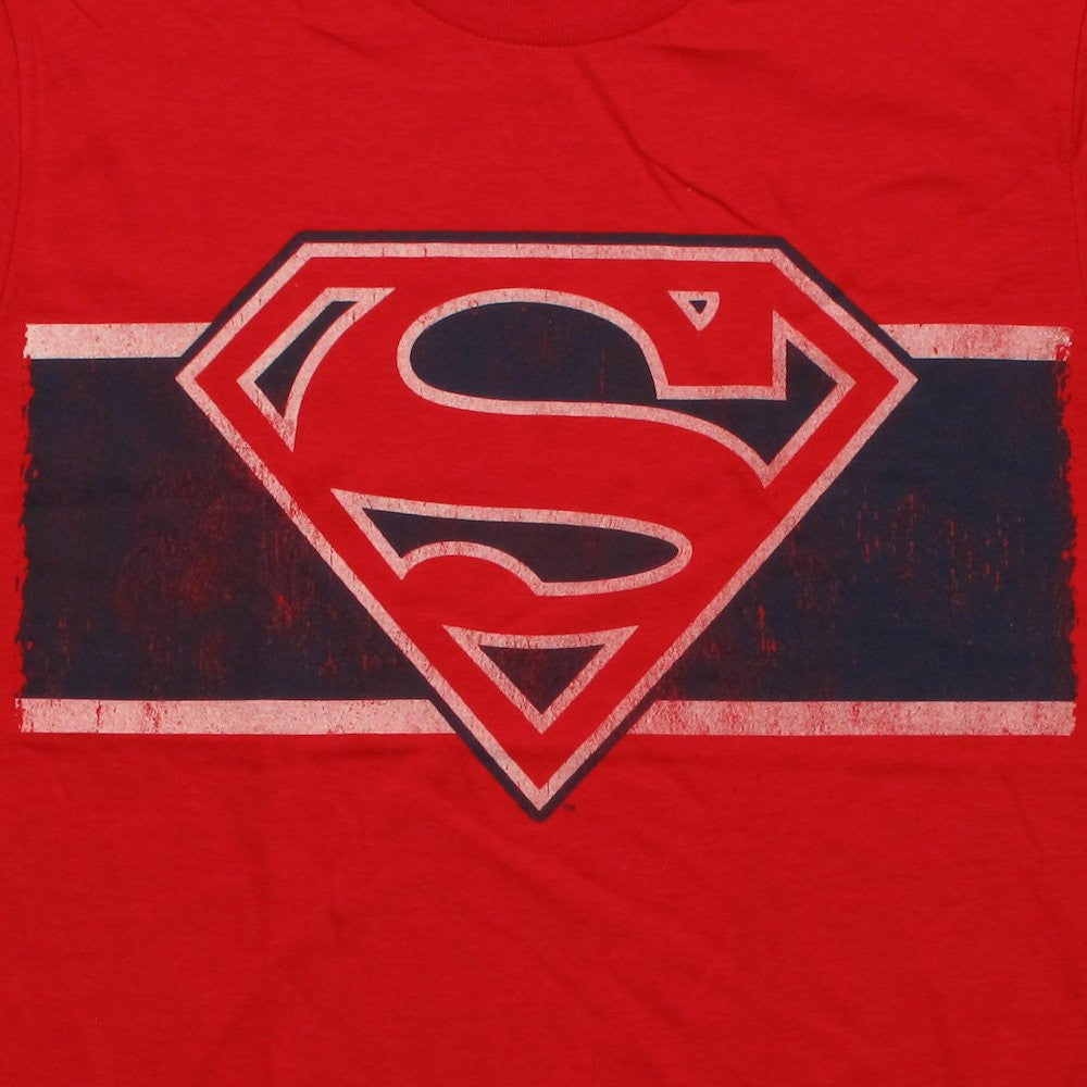 Superman Team Red White Blue T Shirt Sheer