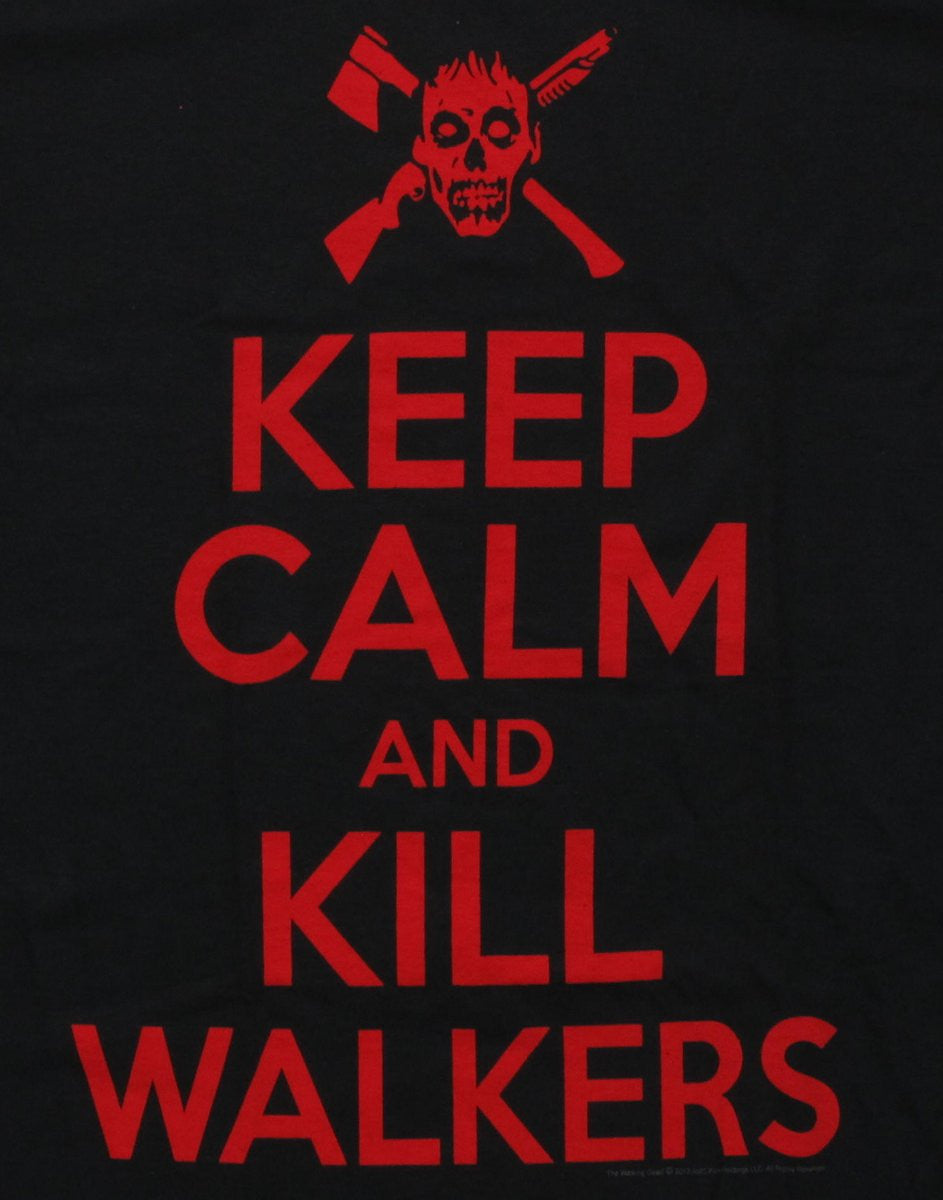 Walking Dead Keep Calm Kill Walkers T Shirt