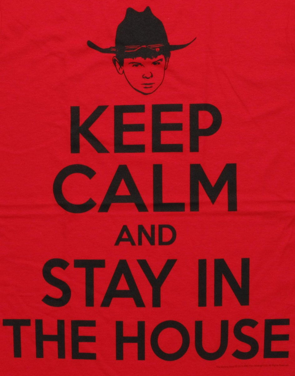 Walking Dead Keep Calm Stay In House T Shirt Sheer