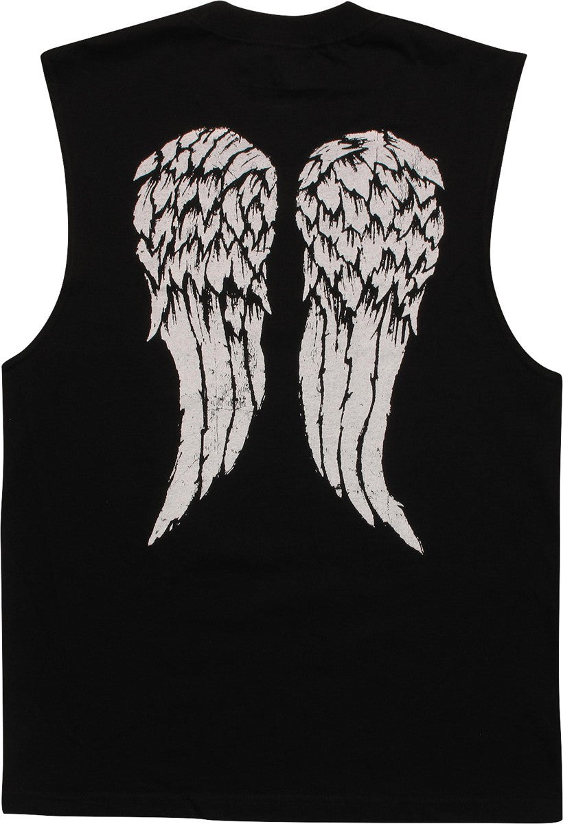 Walking Dead Logo Wings Muscle T-Shirt