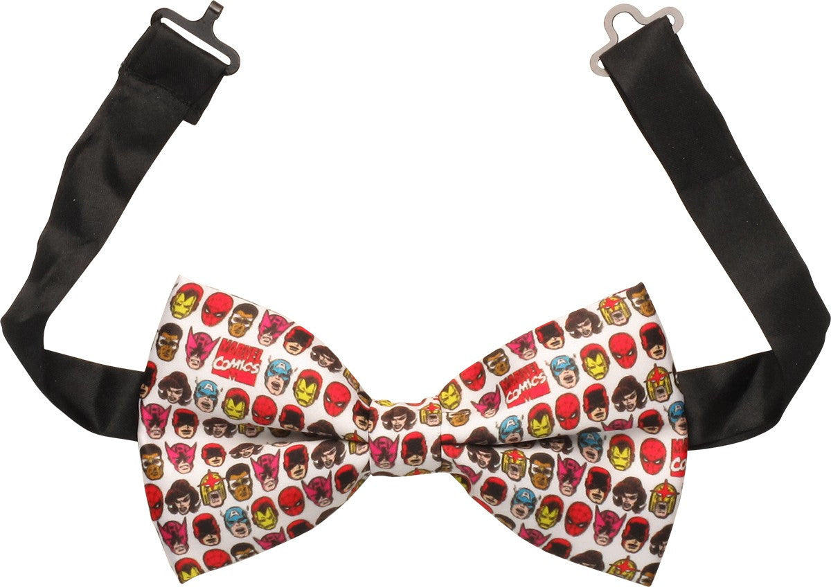Marvel Comics Heroes Heads All Over Bow Tie