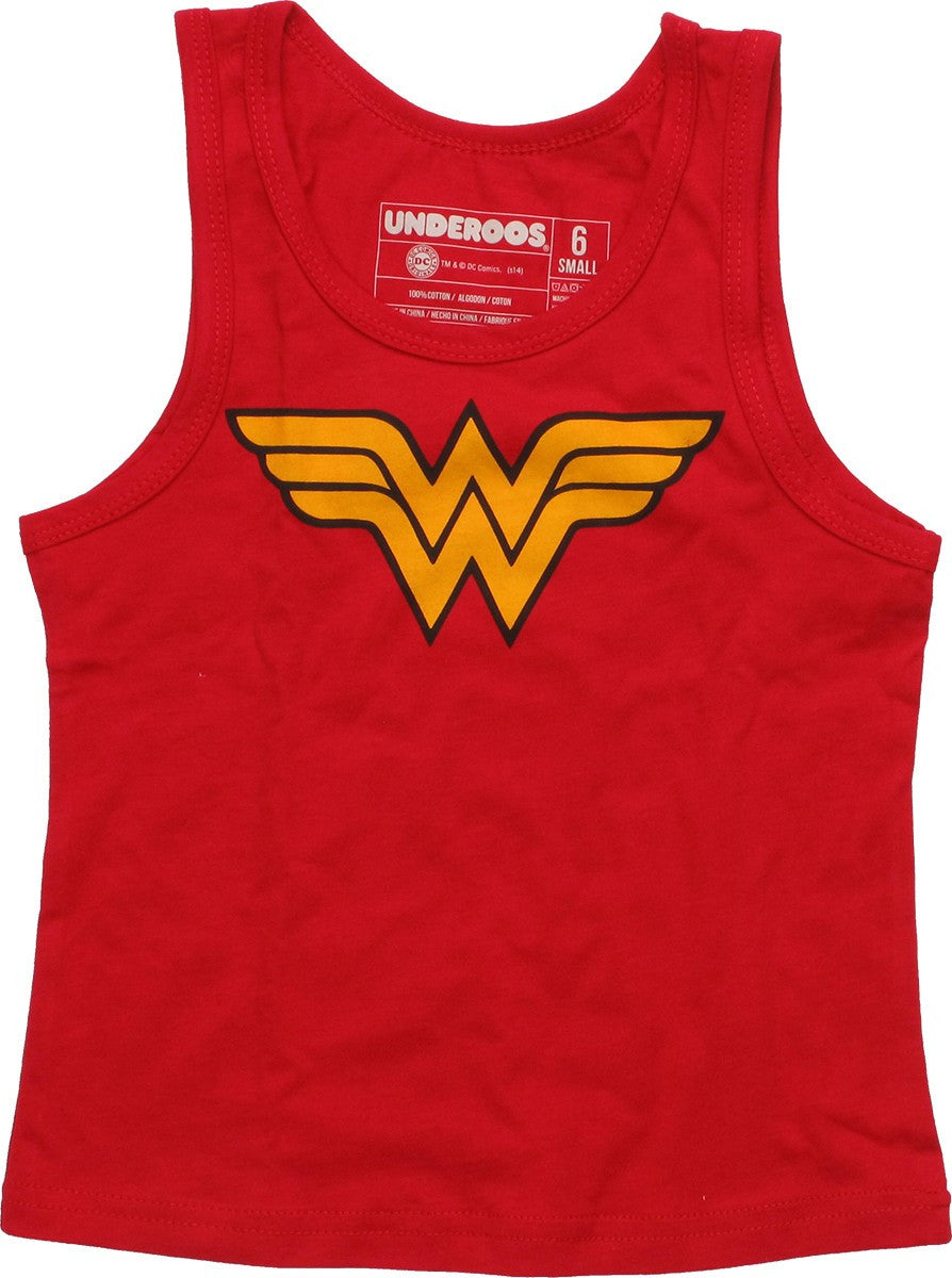 Wonder Woman Logo Primary Youth Tank Pajama Set