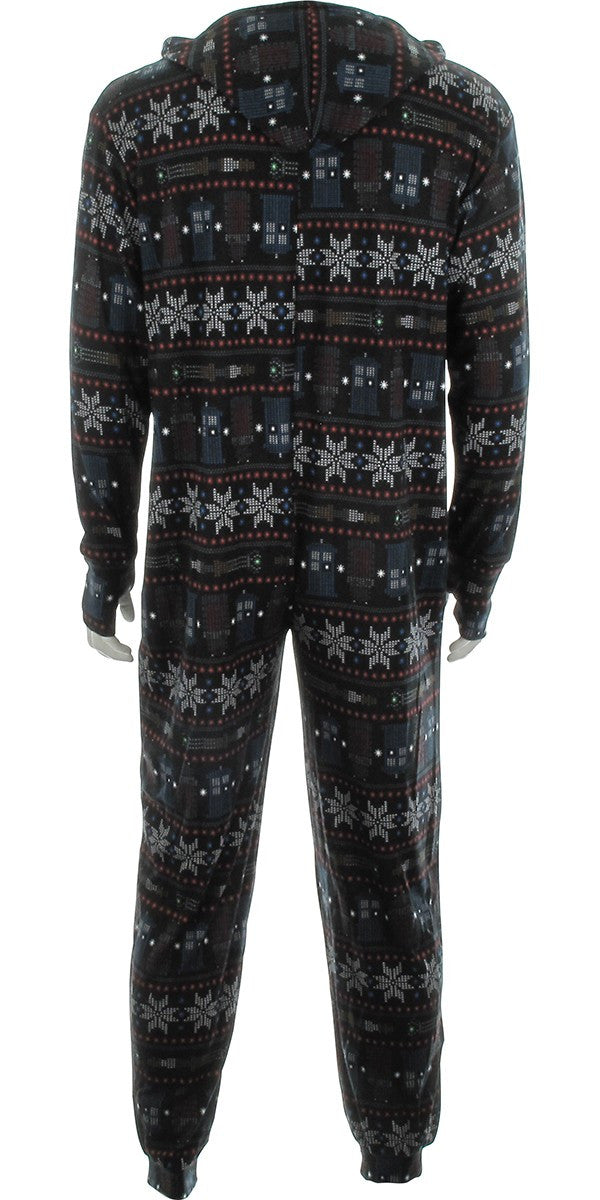 Doctor Who Snow Flakes Hooded Union Suit