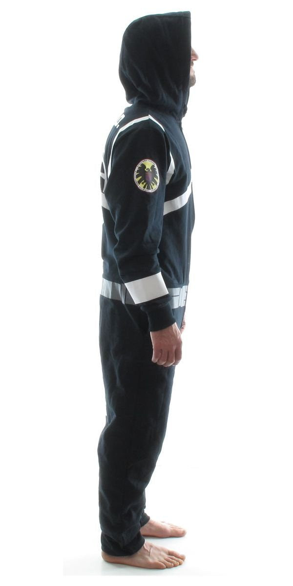 SHIELD Agent Costume Hooded Union Suit