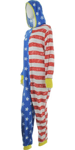 Wonder Woman Stars and Stripes Hooded Union Suit