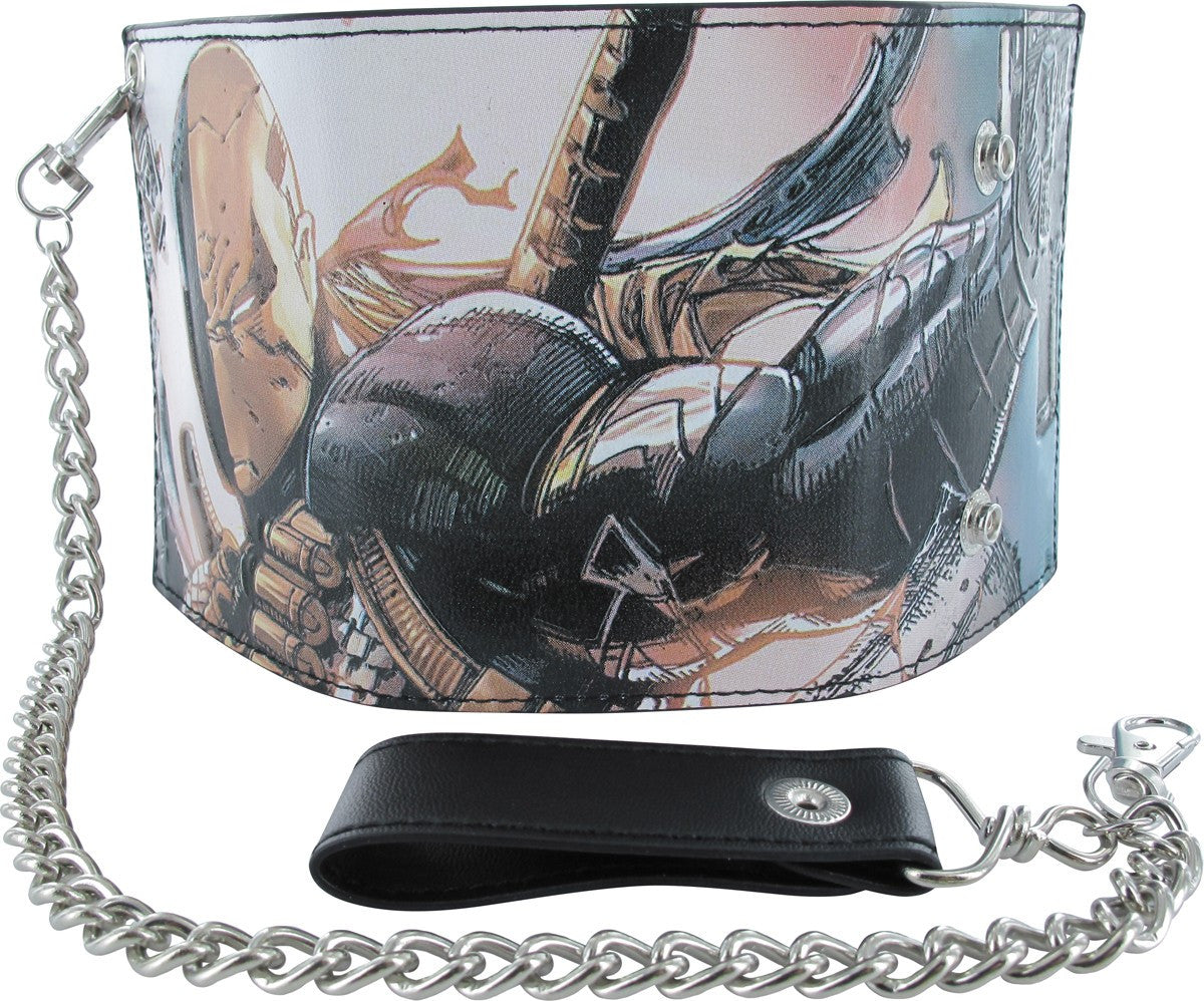 Deathstroke Embossed Chain Trifold Wallet