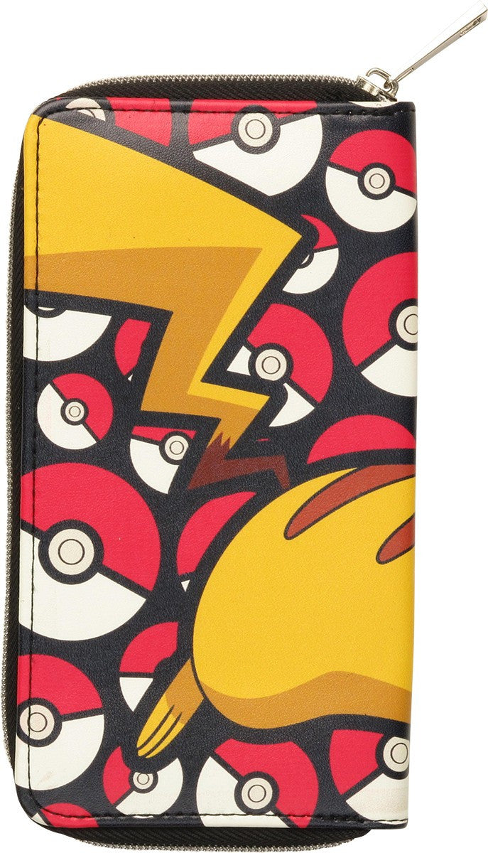 Pokemon Pikachu and Balls Zip Clutch Wallet