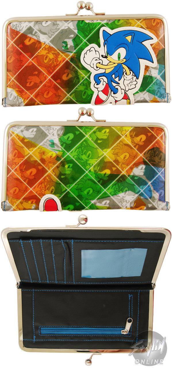 Sonic the Hedgehog Faces Clutch Wallet