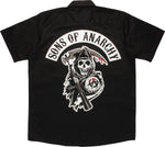 Sons Of Anarchy Grim Reaper Patch Work Shirt