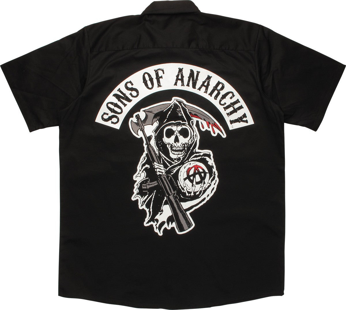 Sons Of Anarchy Grim Reaper Patch Work Shirt
