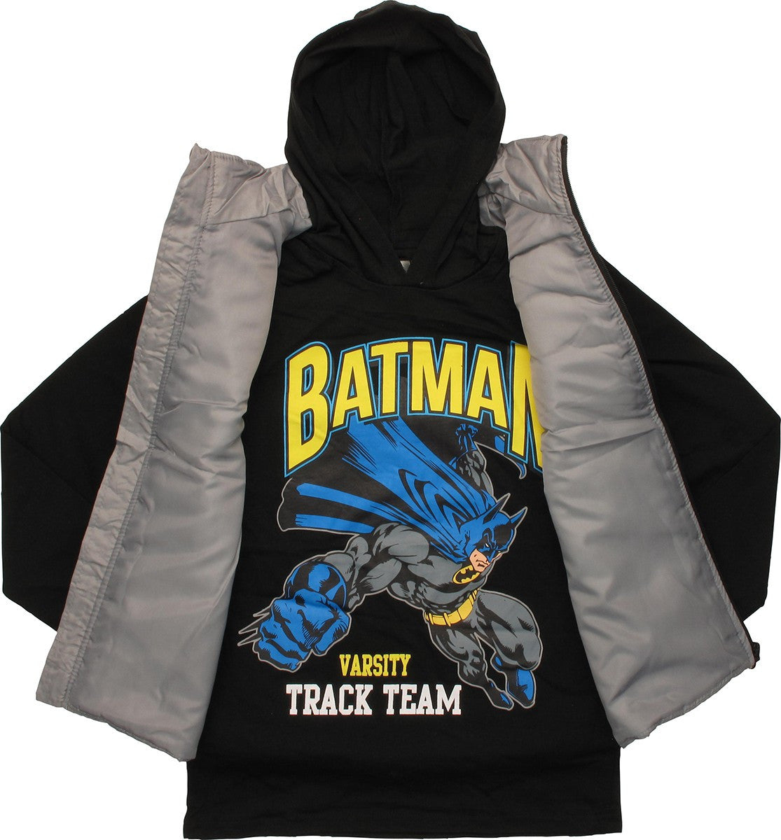 Batman Hooded Shirt and Sleeveless Youth Jacket