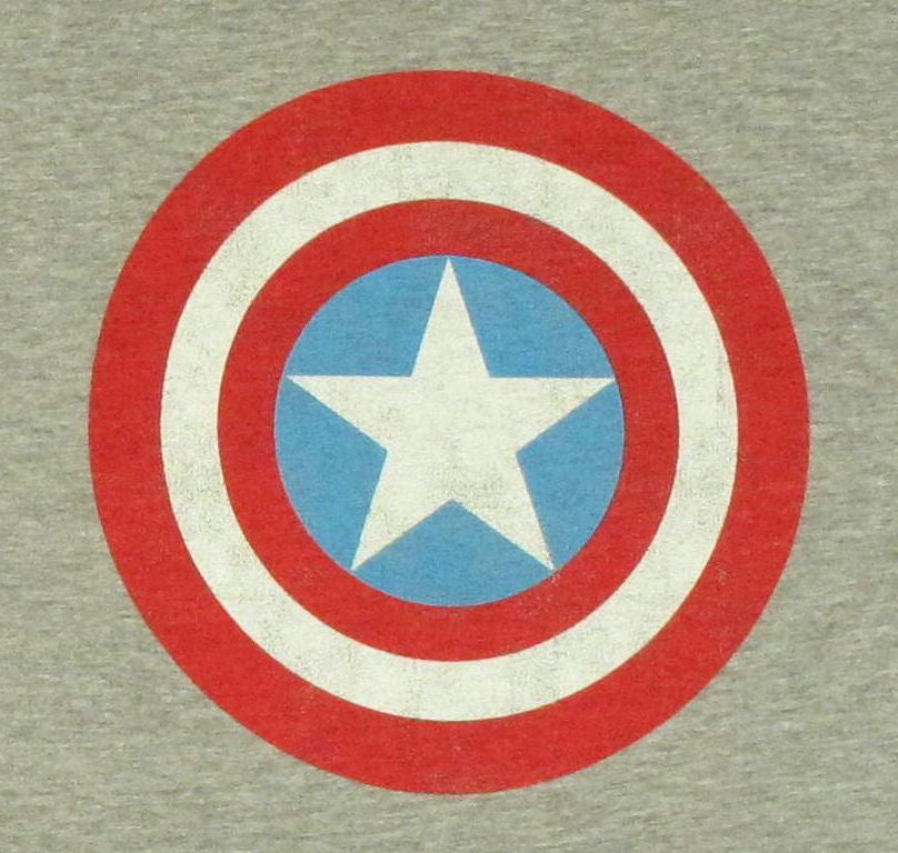 Captain America Shield Contrast Long Sleeve Youth T Shirt