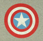 Captain America Shield Contrast Long Sleeve Youth T Shirt
