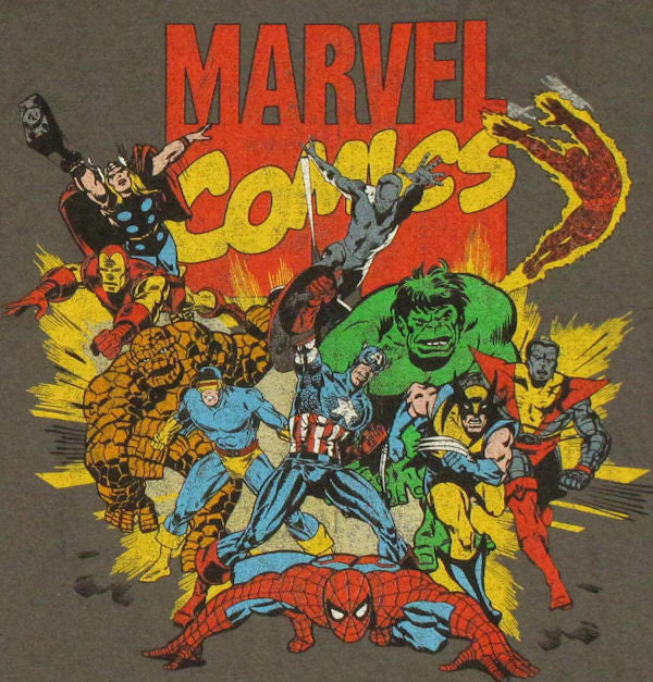 Marvel Comics Retro Group Youth T Shirt