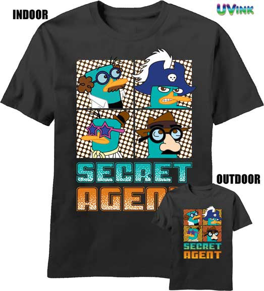 Phineas and Ferb Secret Agent UV Youth T Shirt
