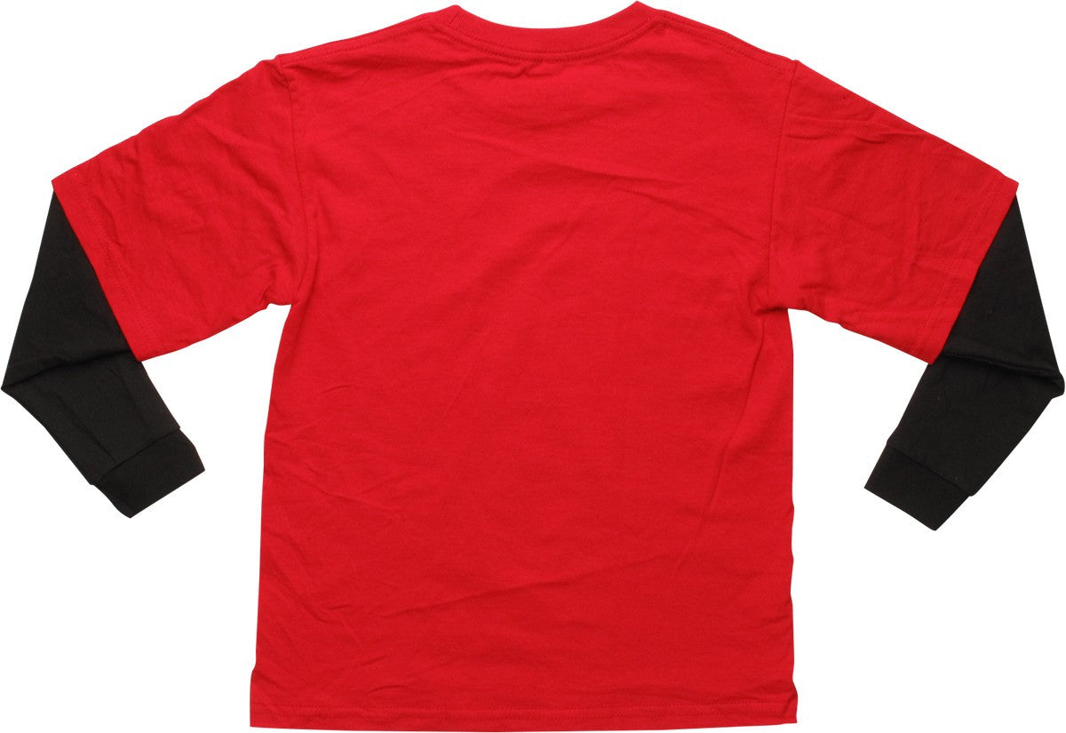 Spiderman Dot Matrix Picture LS Youth T-Shirt