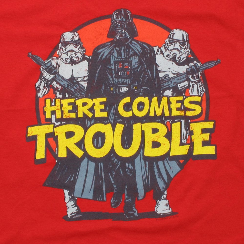 Star Wars Here Comes Trouble Youth T Shirt