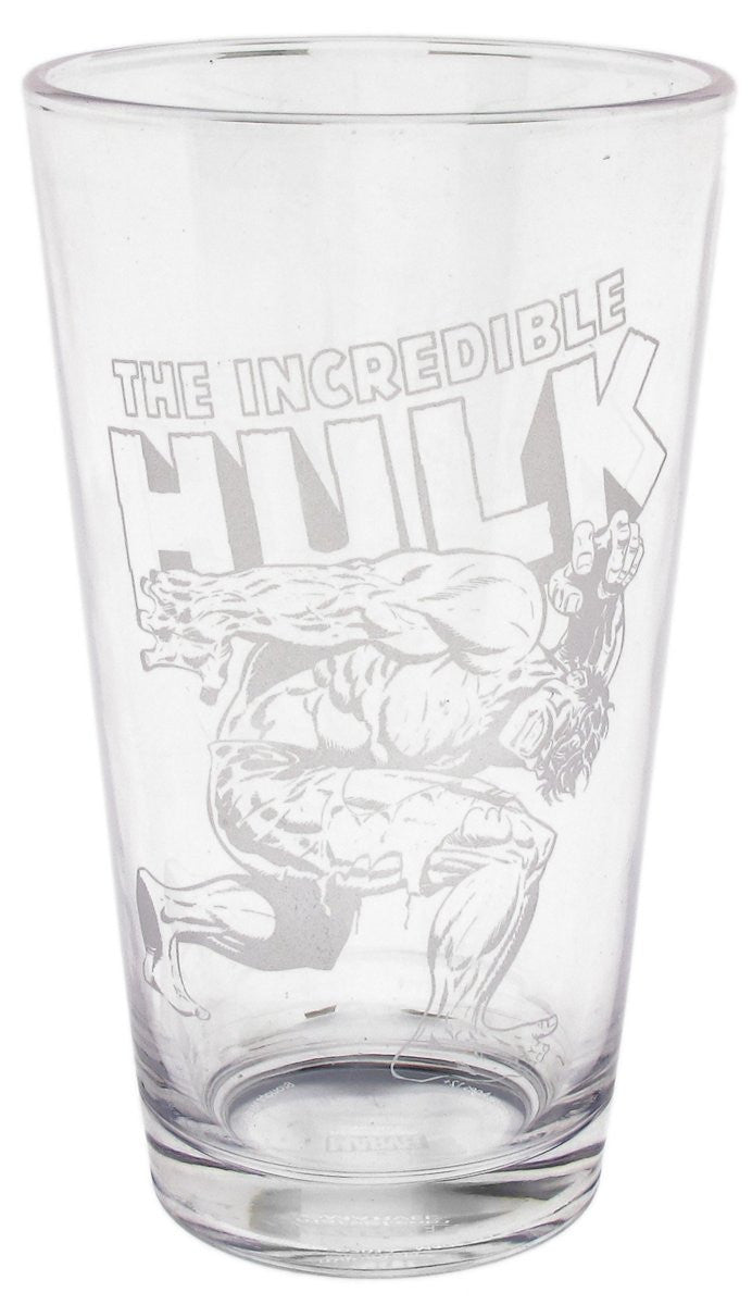 Incredible Hulk Etched Pint Glass