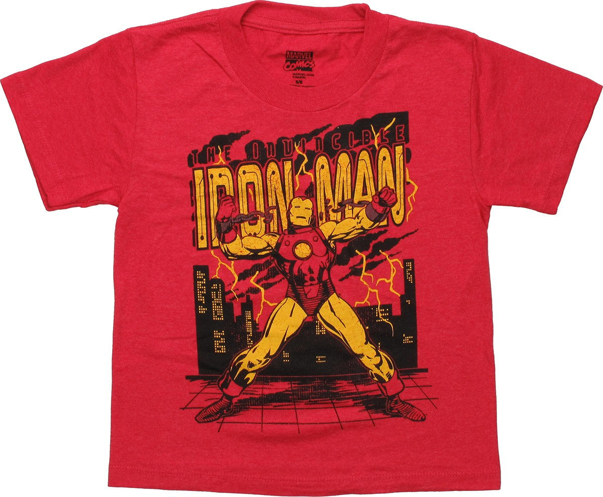 Invincible Iron Man Chain Break Juvenile T-Shirt