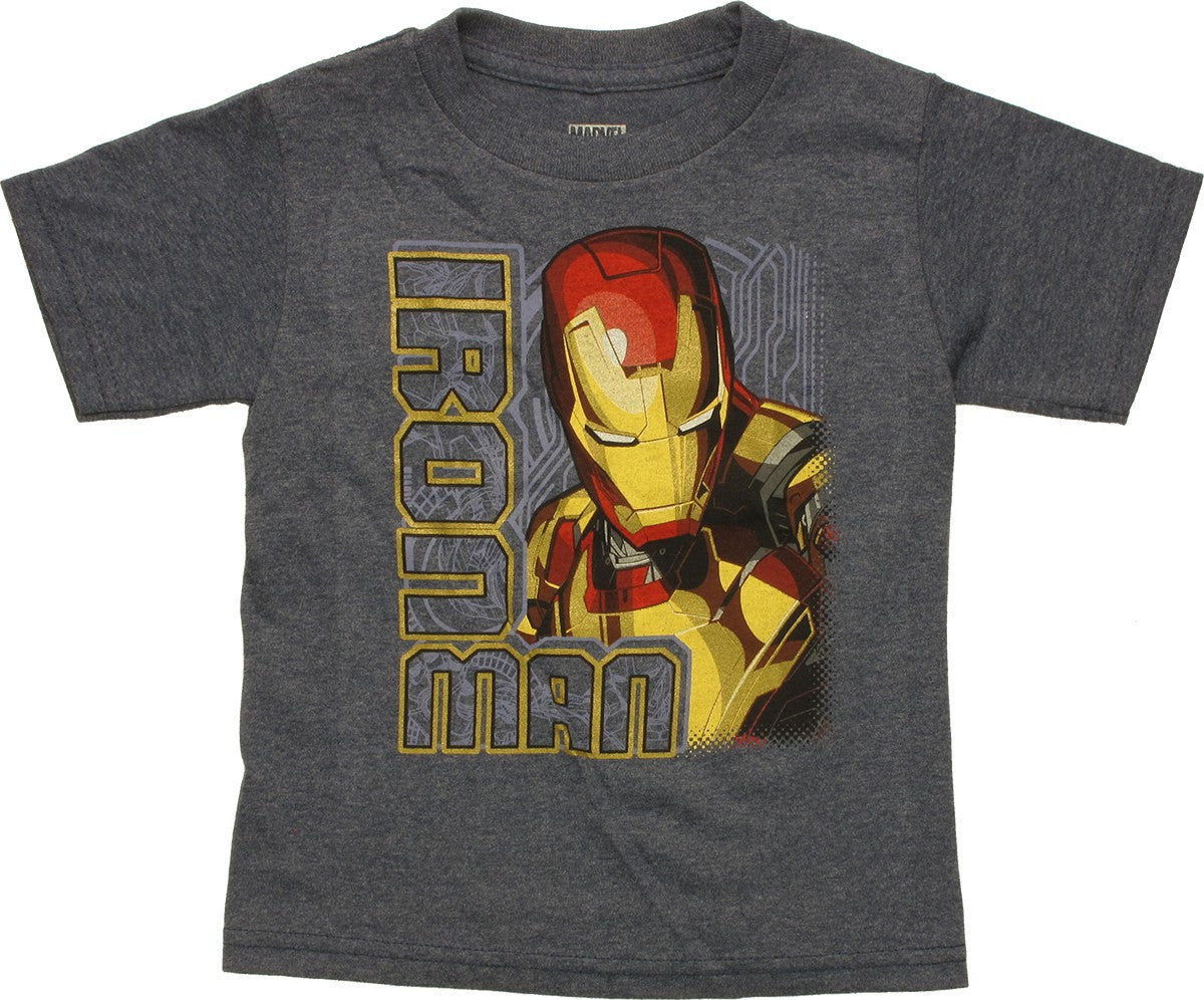 Iron Man 3 Bust Heather Navy Toddler T-Shirt