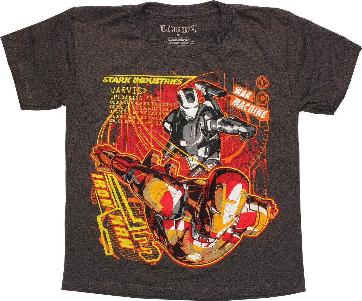 Iron Man 3 Jarvis Uploading Files Juvenile T-Shirt