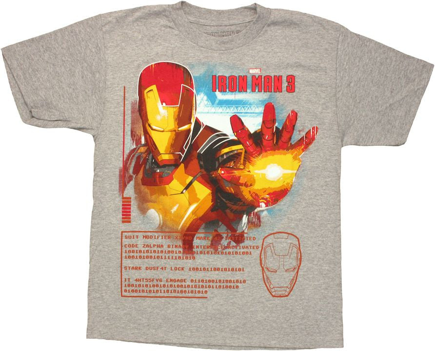 Iron Man 3 Mark XLII Tech Youth T Shirt