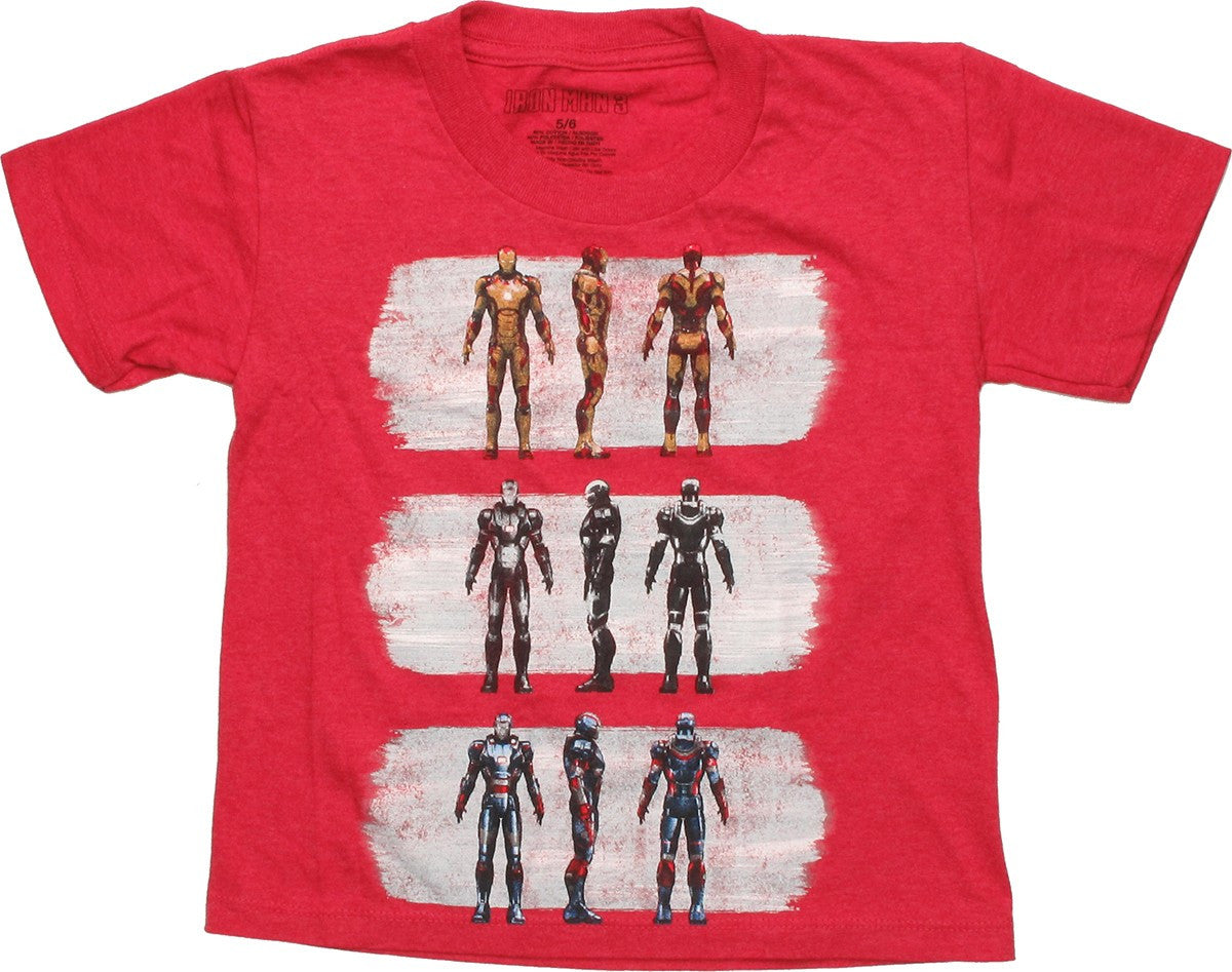 Iron Man 3 Suits of Armor Red Juvenile T-Shirt