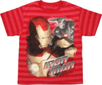 Iron Man 3 War Machine Striped Youth T-Shirt