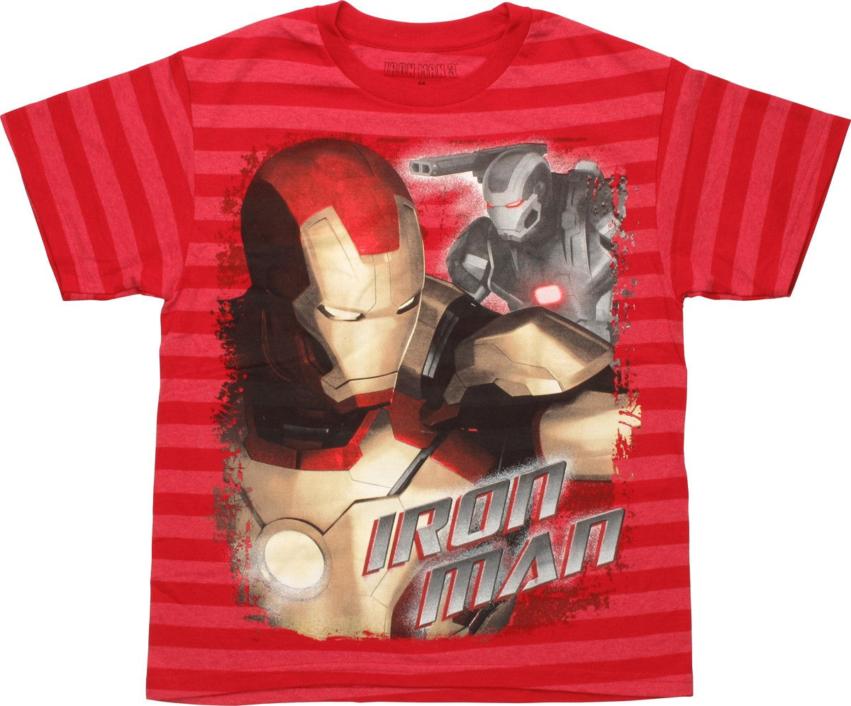 Iron Man 3 War Machine Striped Youth T-Shirt