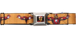 Iron Man Arms Wide Gold Seatbelt Mesh Belt