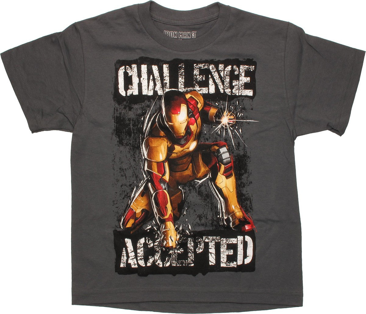 Iron Man Challenge Accepted Youth T Shirt