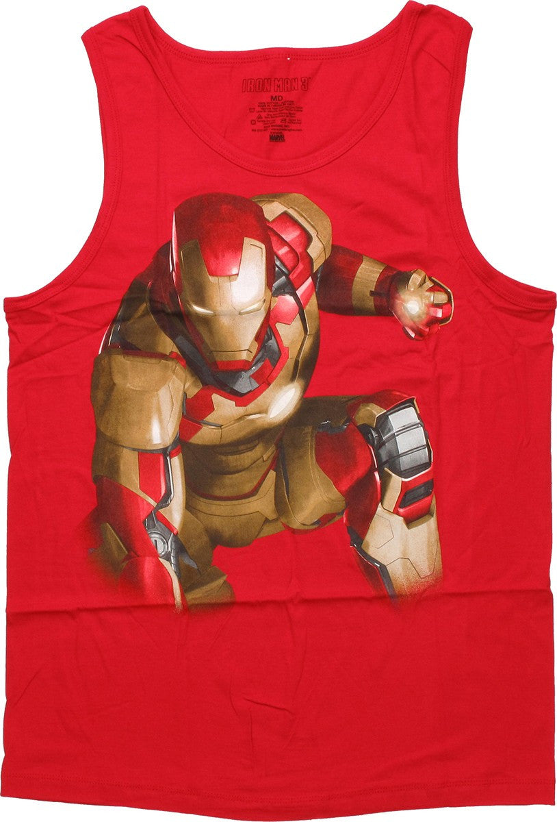 Iron Man Crouching Glow in the Dark Tank Top