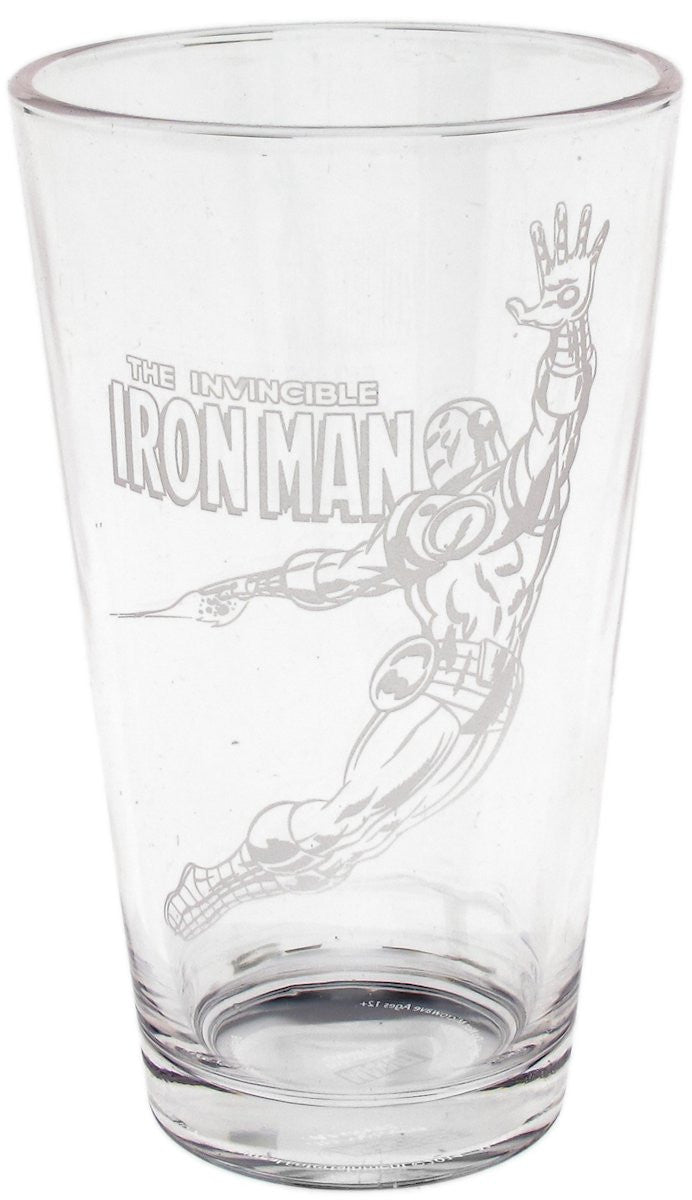 Iron Man Etched Pint Glass