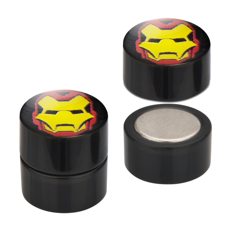 Iron Man Faux Plug Magnetic Earrings