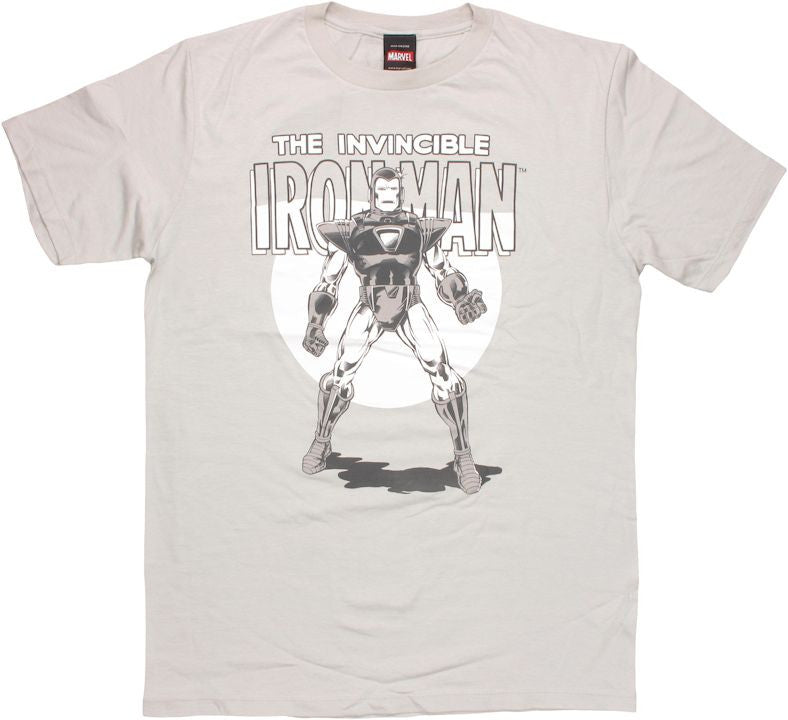 Iron Man Grayscale T Shirt Sheer