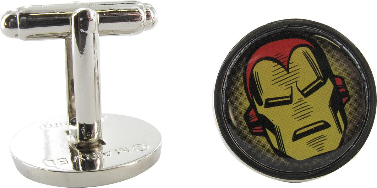 Iron Man Helmet Round Cufflinks