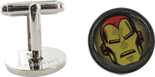 Iron Man Helmet Round Cufflinks