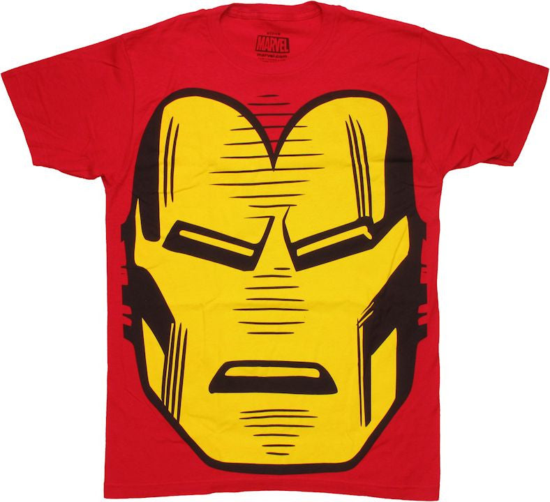 Iron Man Huge Head T Shirt Sheer