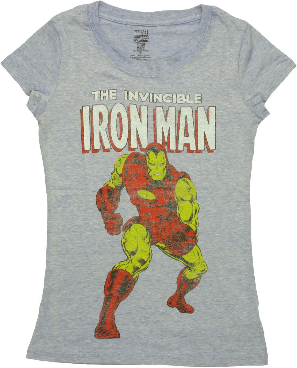Iron Man Invincible Heathered Baby Tee